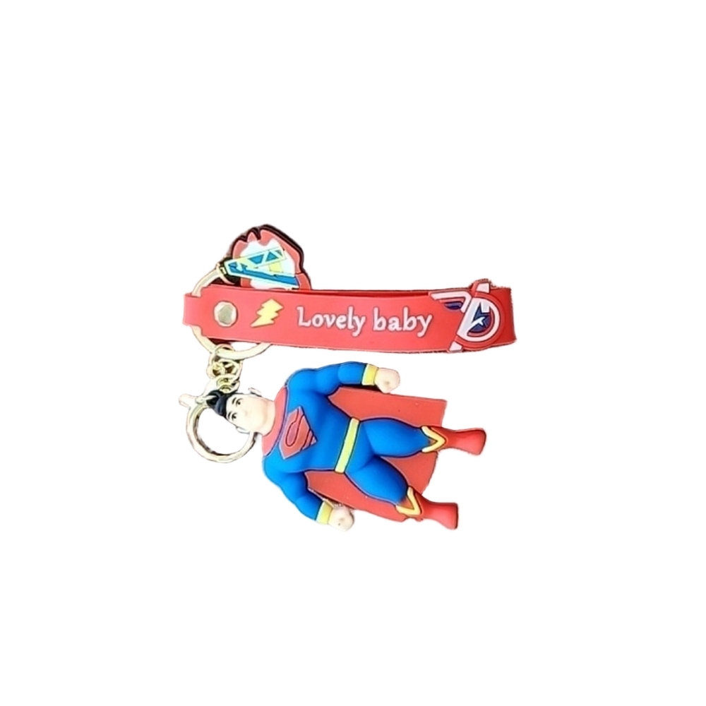 Superman Keychain with Red Strap - Picture 2 of 7